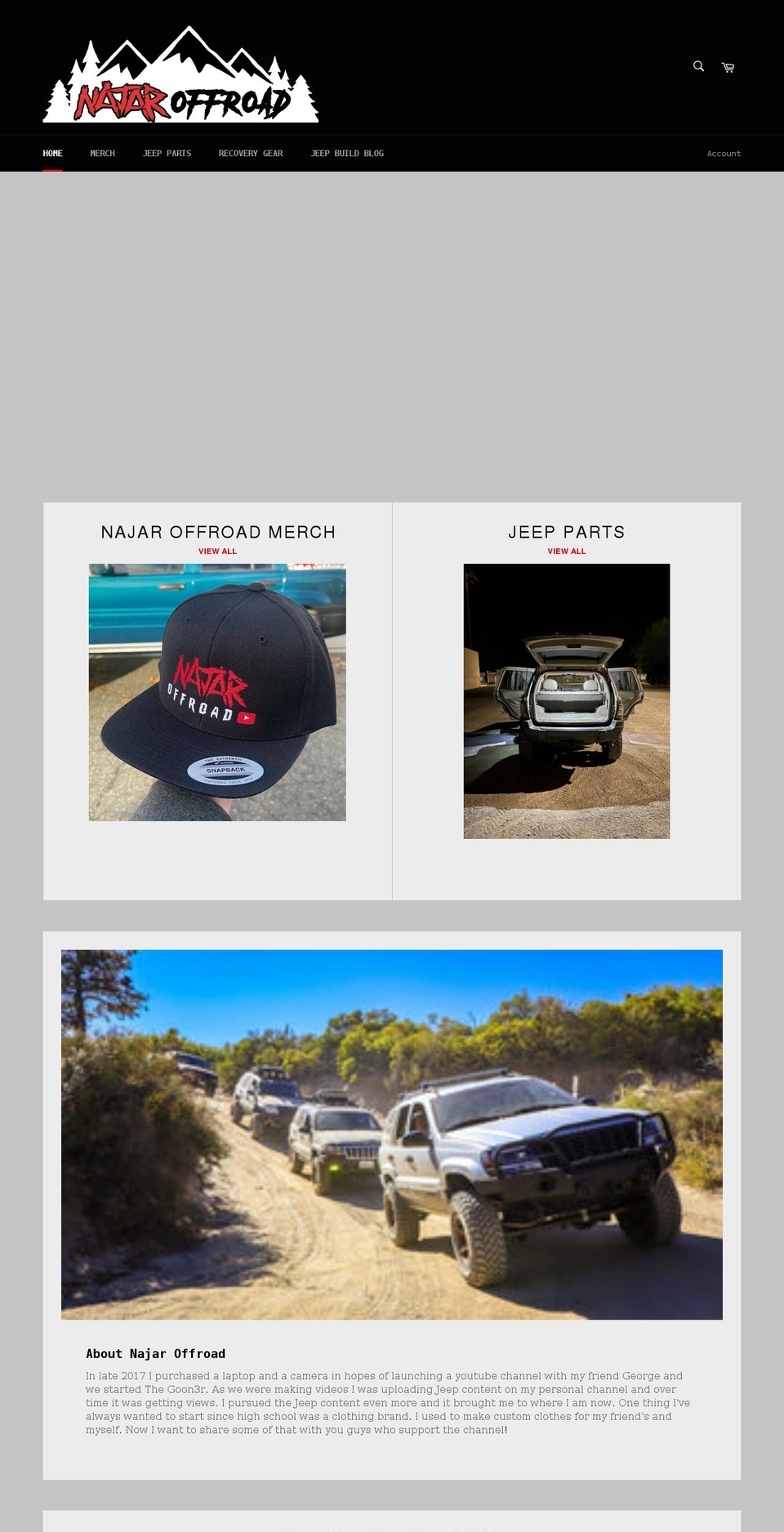najaroffroad.com shopify website screenshot