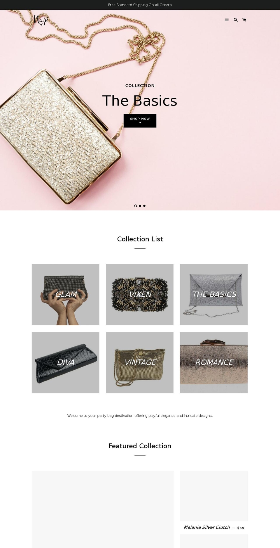 najefashion.com — Shopify storefront screenshot