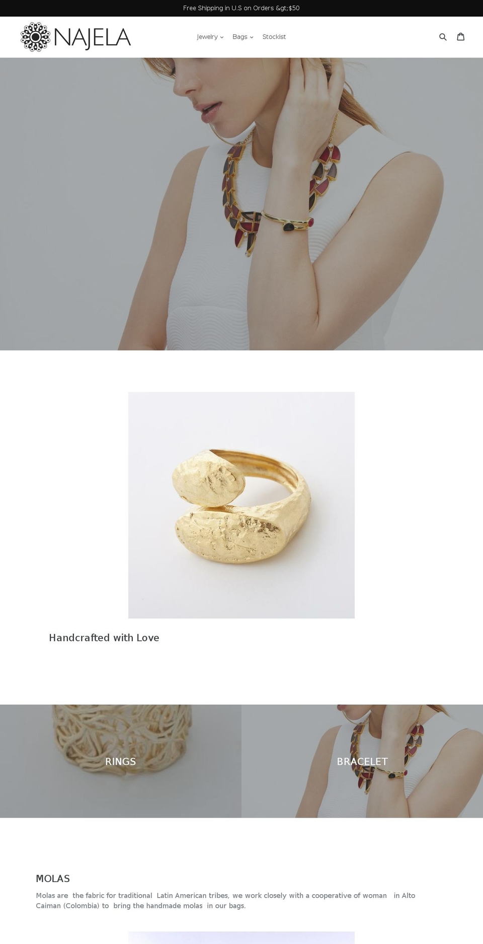 najela.com — Shopify storefront screenshot