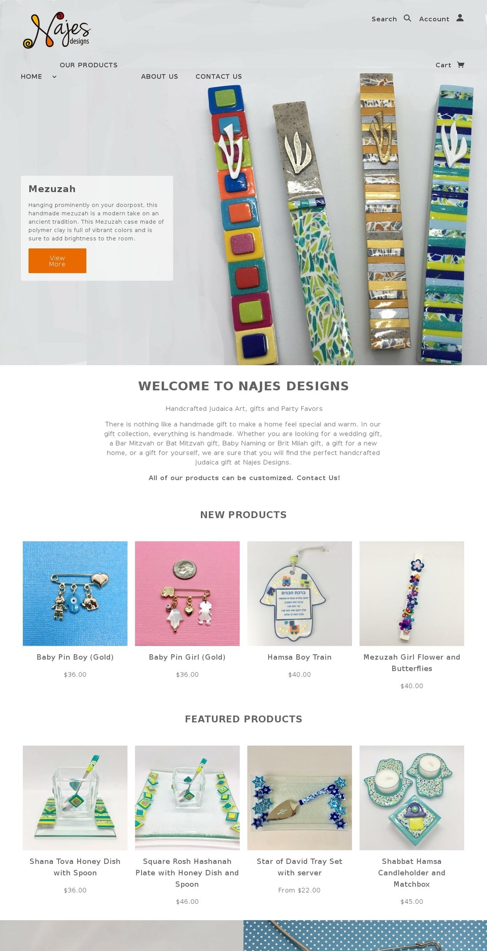najesdesigns.com — Shopify storefront screenshot