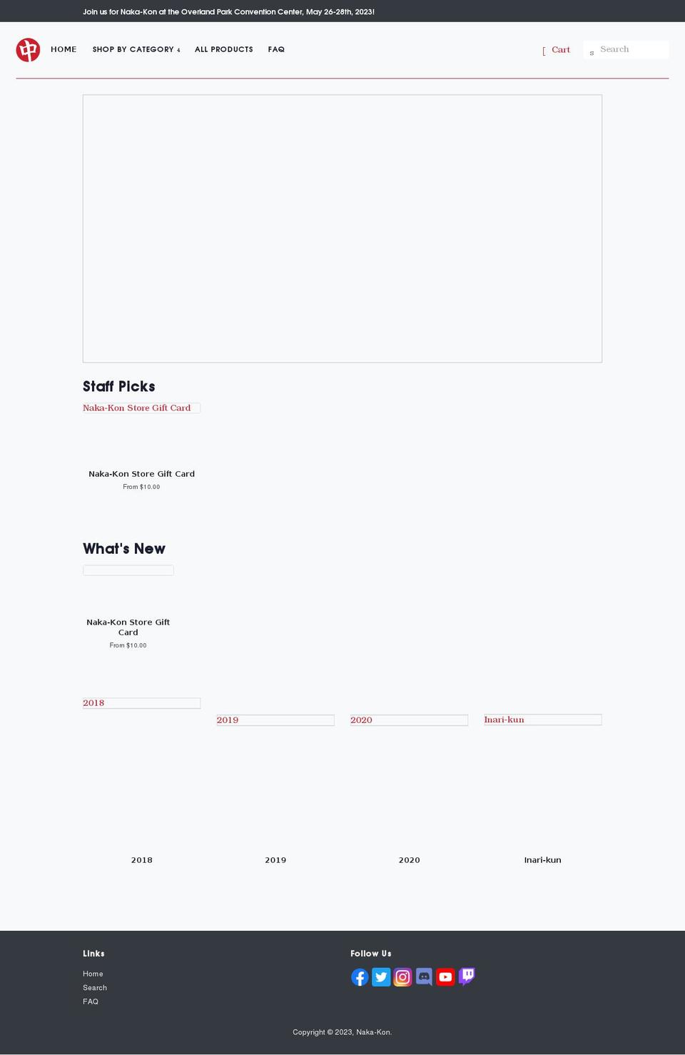 naka-kon.myshopify.com shopify website screenshot