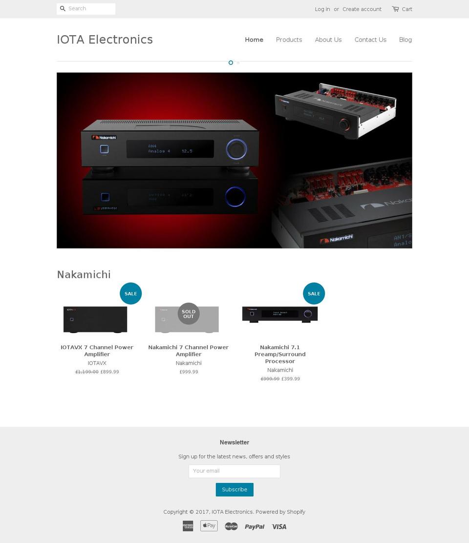 nakamichi.co.uk shopify website screenshot