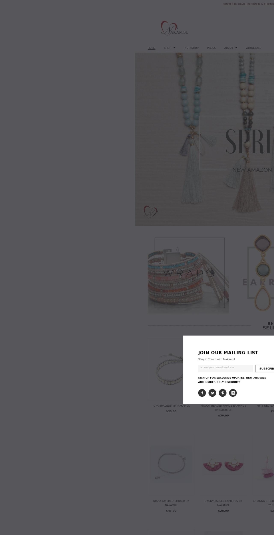 nakamol.com shopify website screenshot