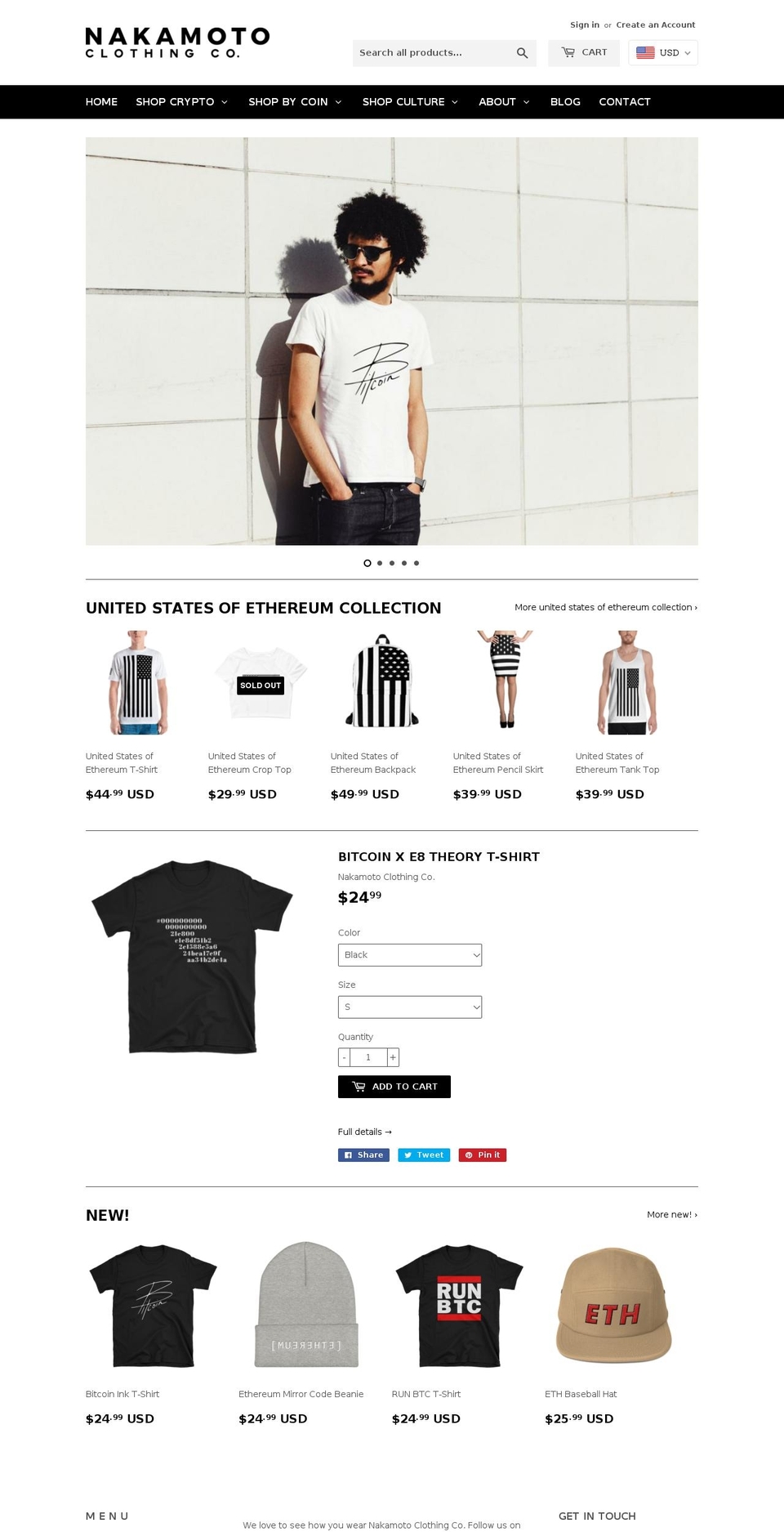 nakamotoclothingco.com — Shopify storefront screenshot
