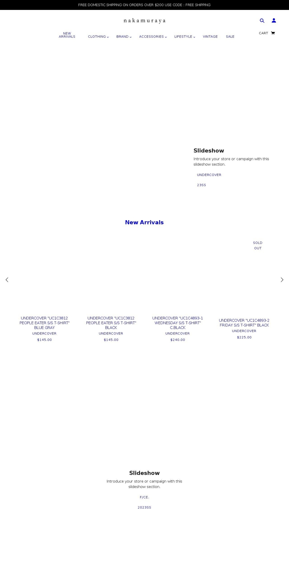 nakamurayaportland.com shopify website screenshot