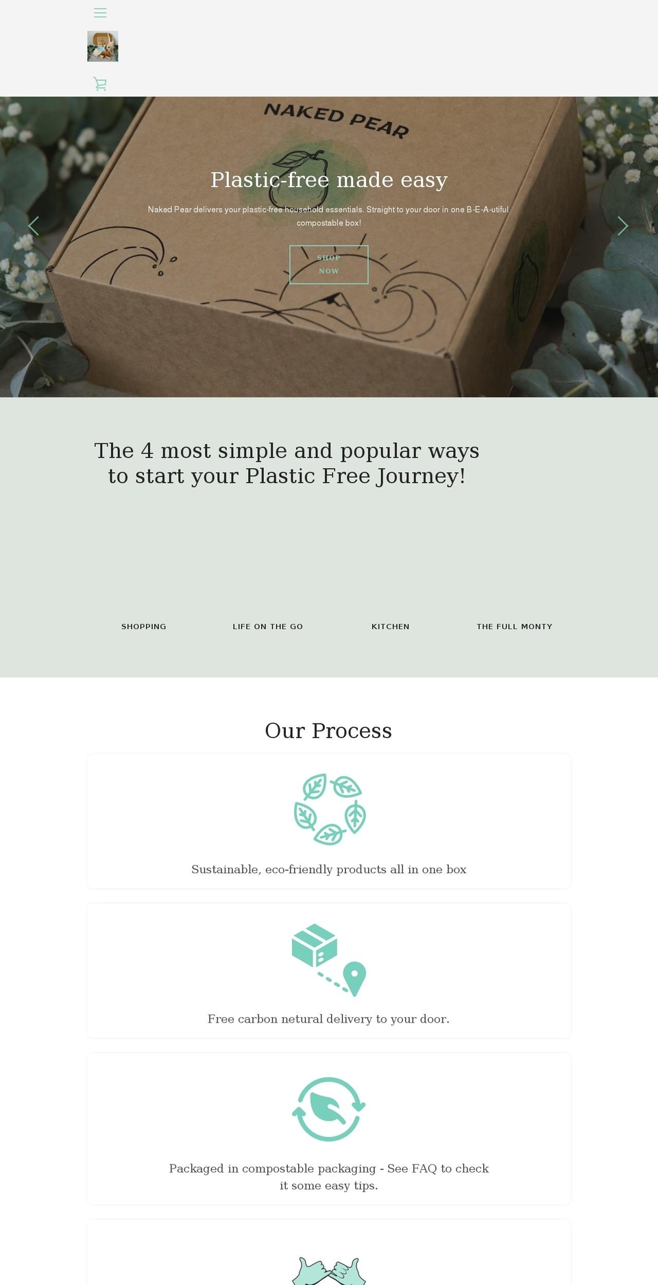 naked-pear.com shopify website screenshot