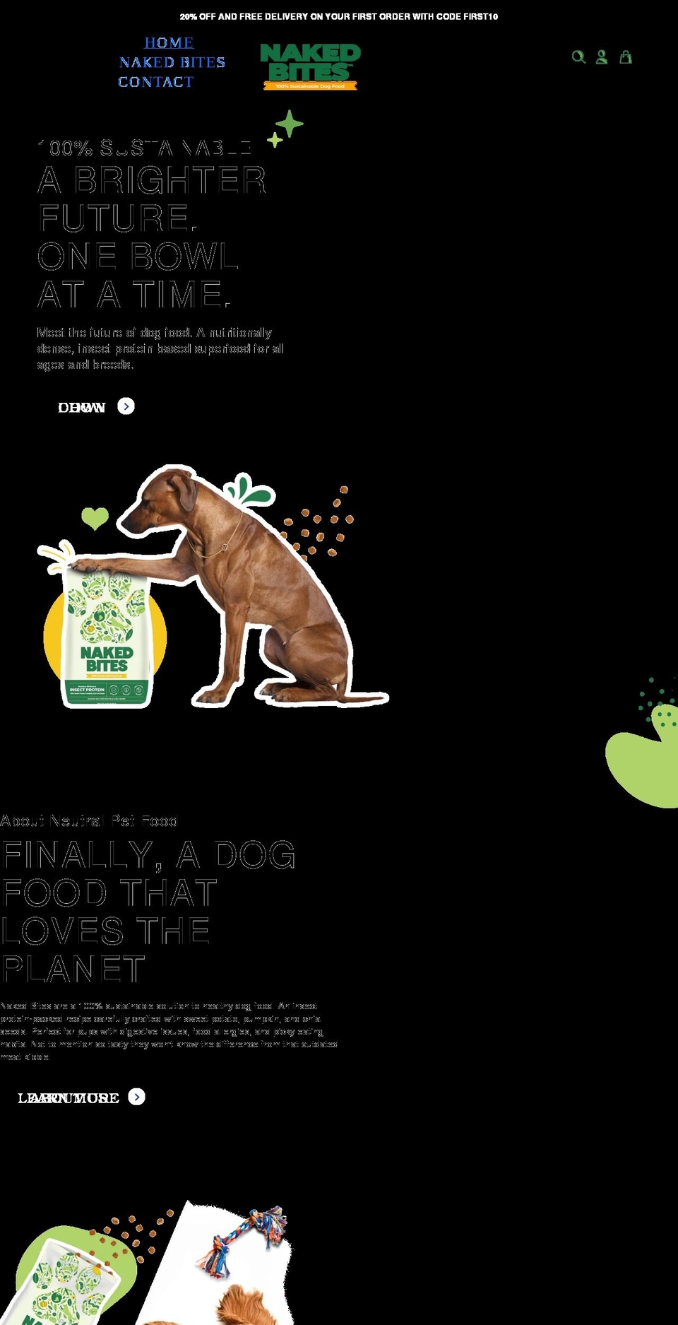 nakedbites.com shopify website screenshot
