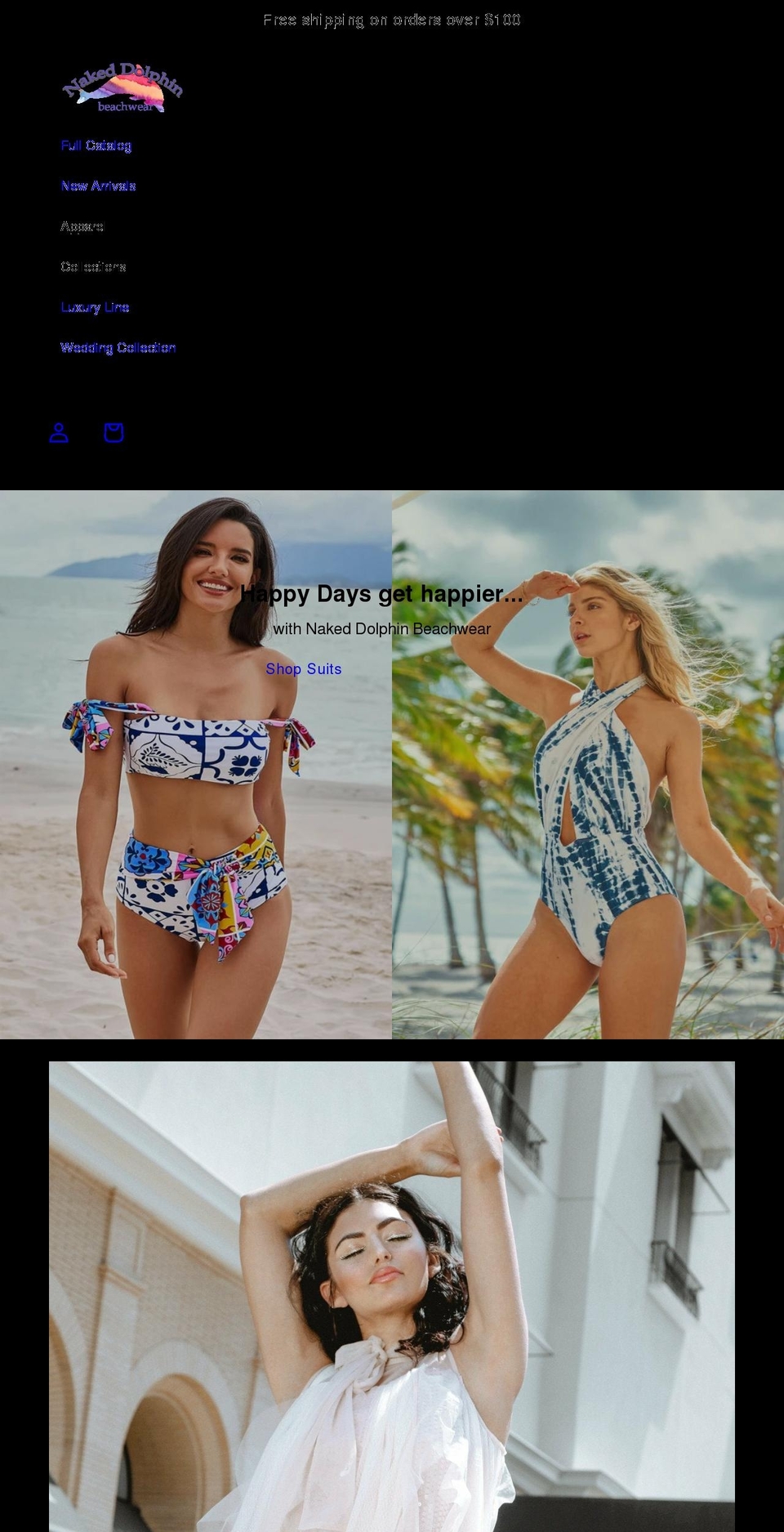 nakeddolphin.com shopify website screenshot