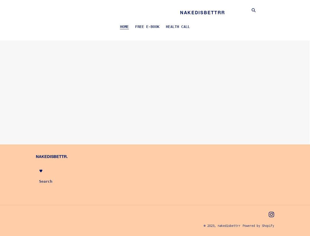 nakedisbettr.com shopify website screenshot