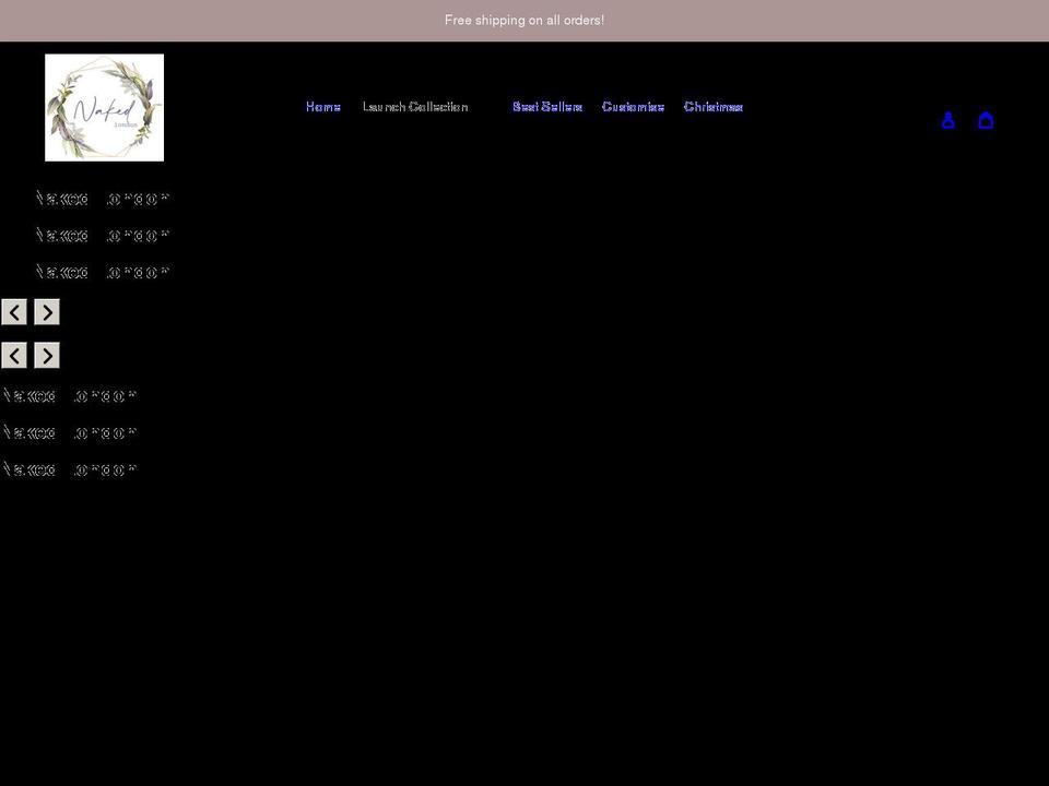 nakedlondon.co.uk shopify website screenshot