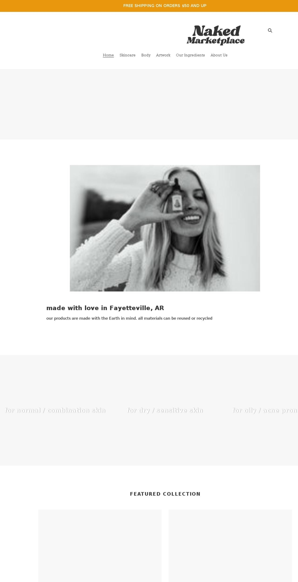 nakedmarketplace.shop shopify website screenshot