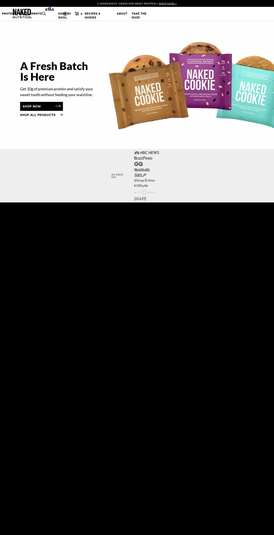 nakednutrition.com shopify website screenshot