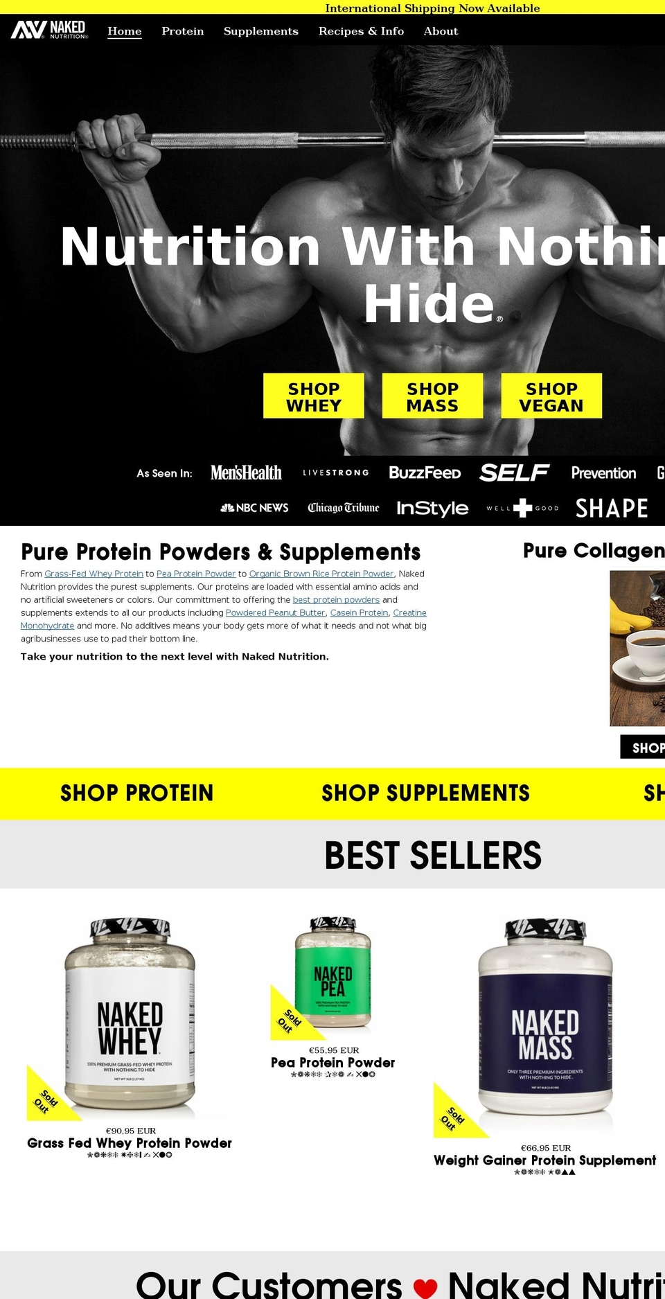 nakednutrition.net shopify website screenshot