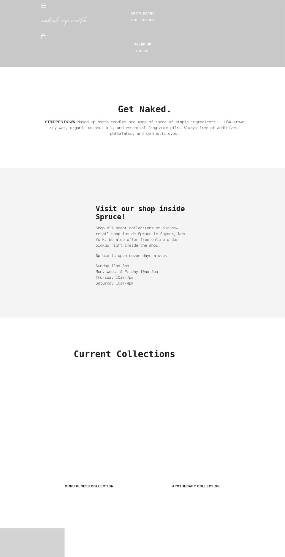 nakedupnorth.com shopify website screenshot