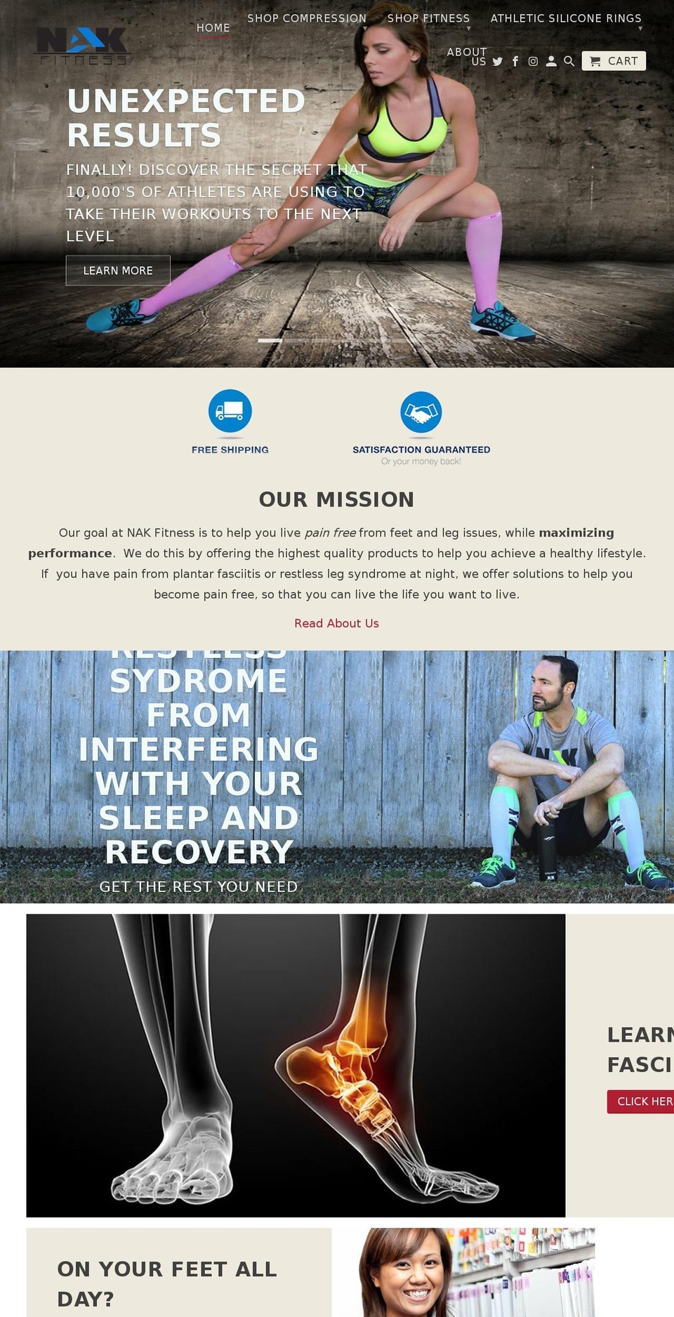 nakfitness.com shopify website screenshot