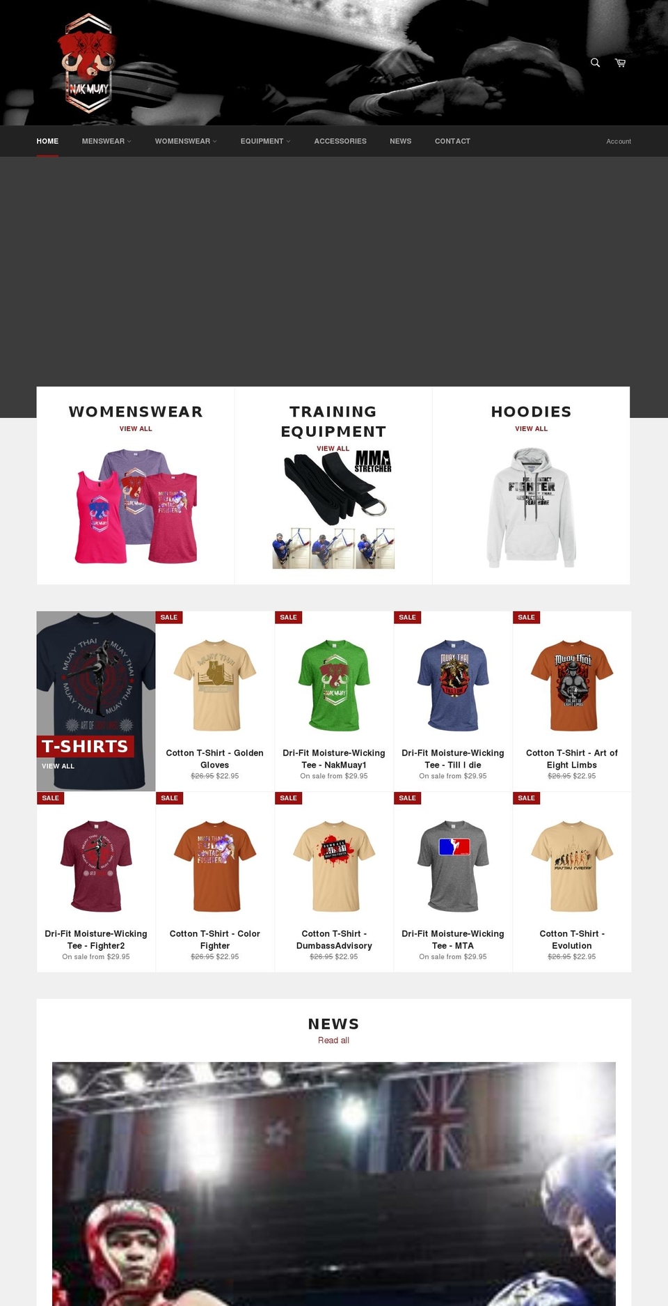 nakmuayclothing.com — Shopify storefront screenshot