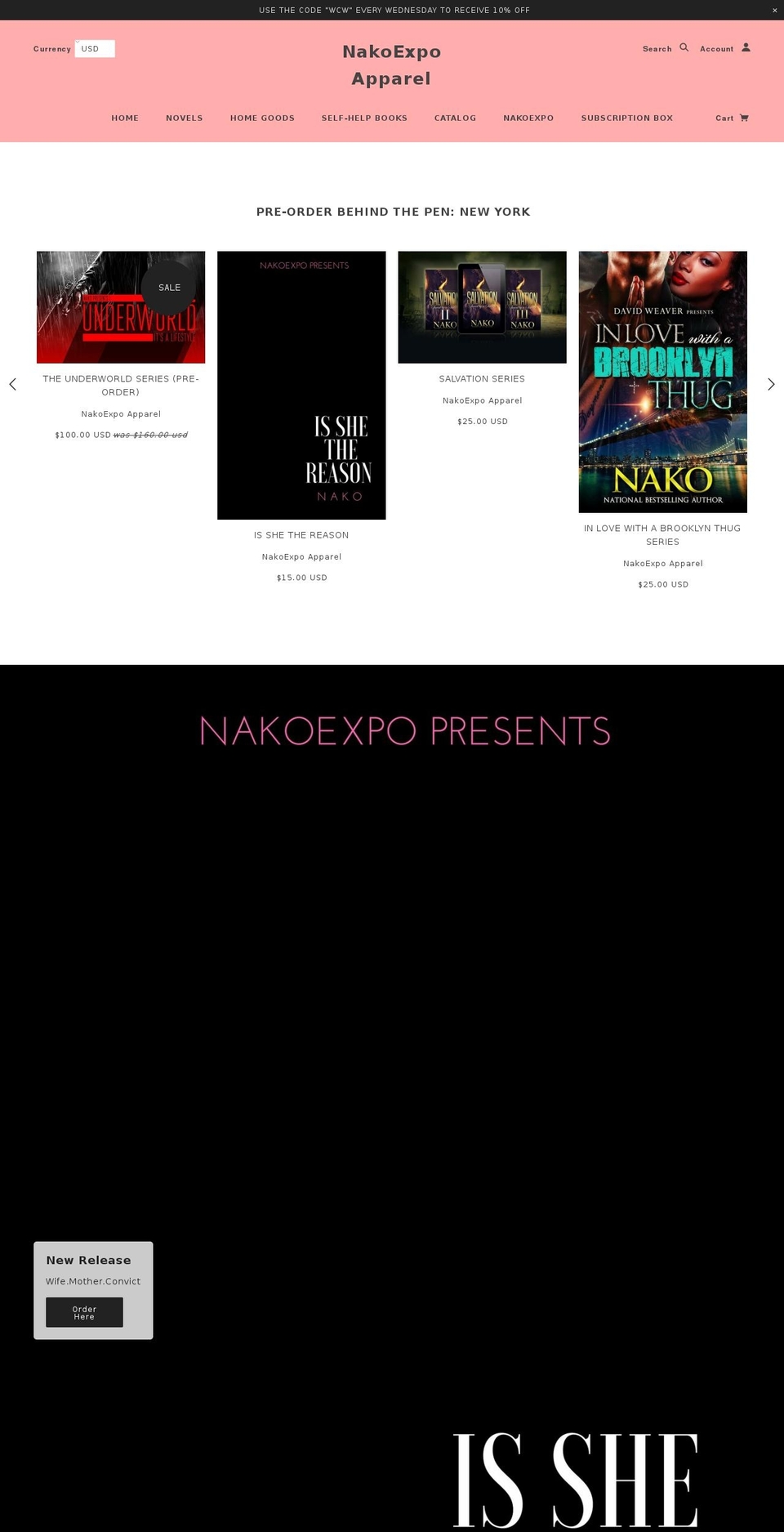 nakoexpoapparel.com shopify website screenshot