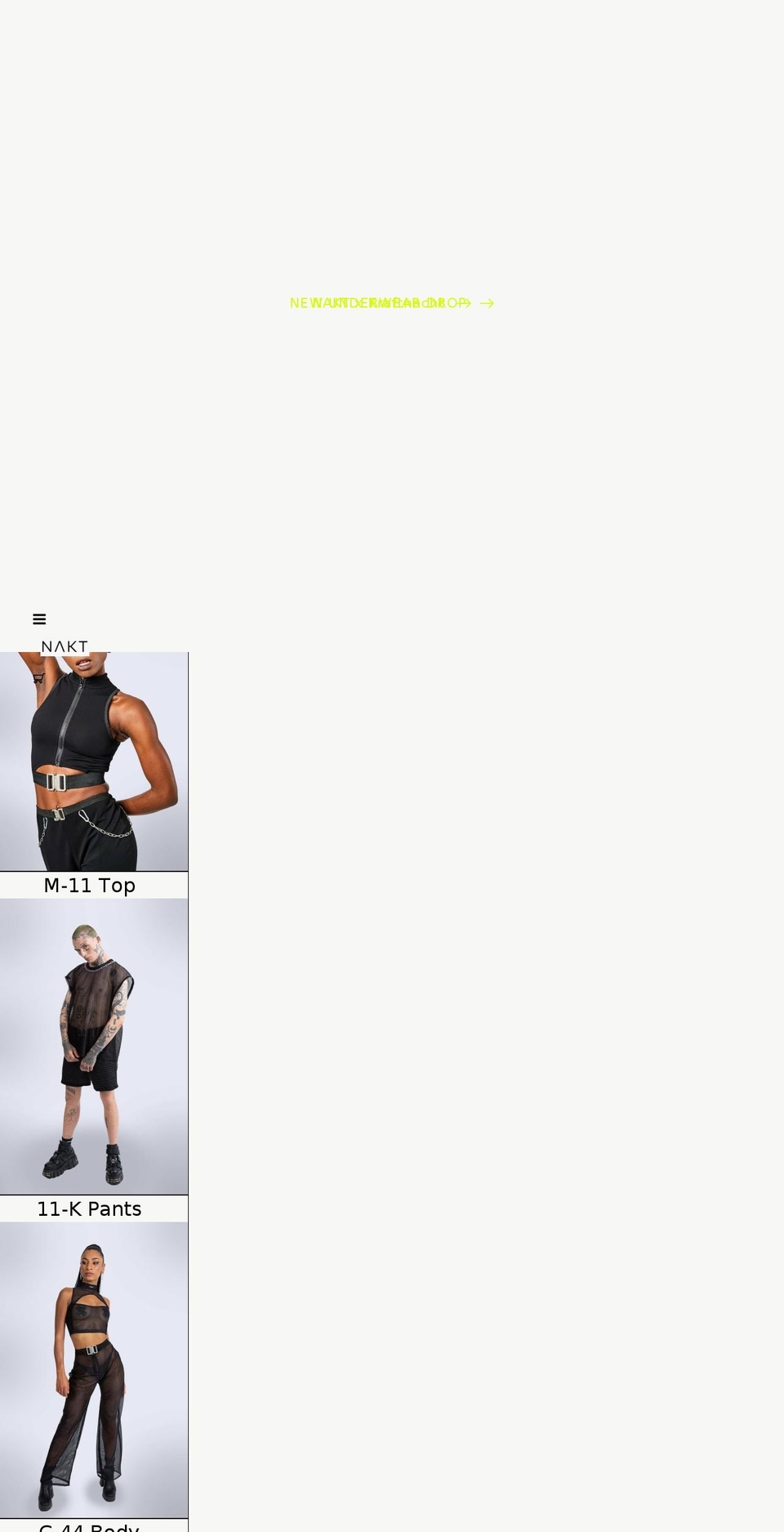 nakt-studio.com shopify website screenshot