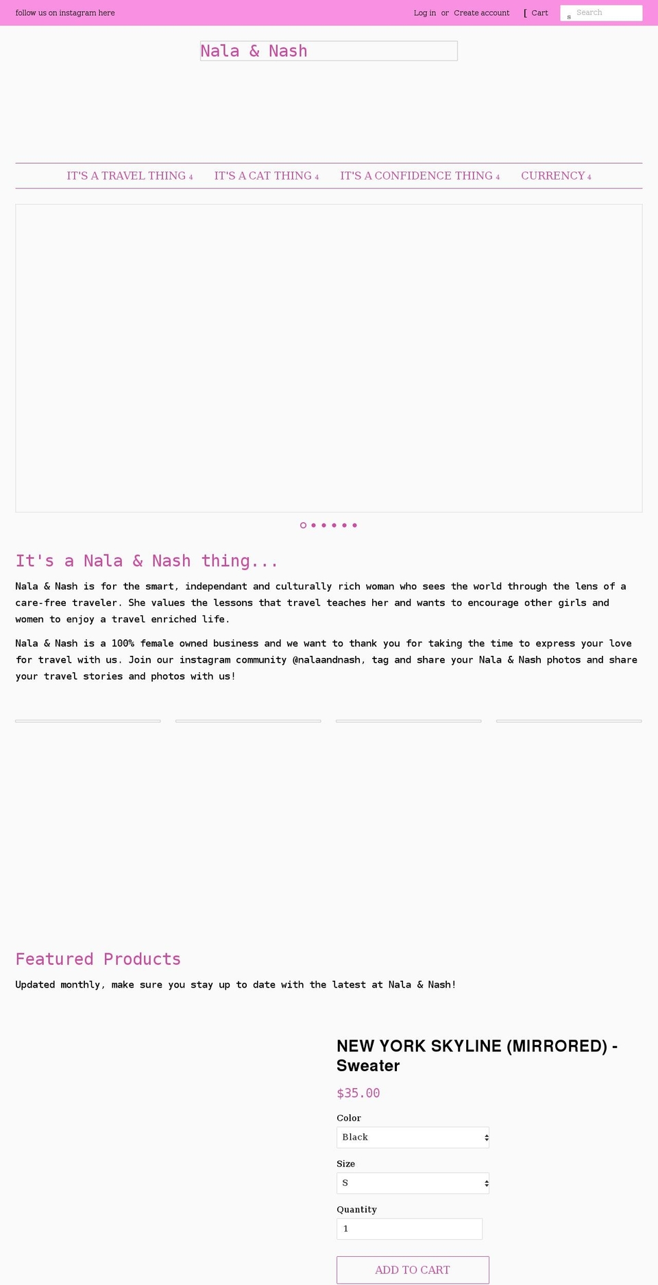 nalaandnash.com shopify website screenshot