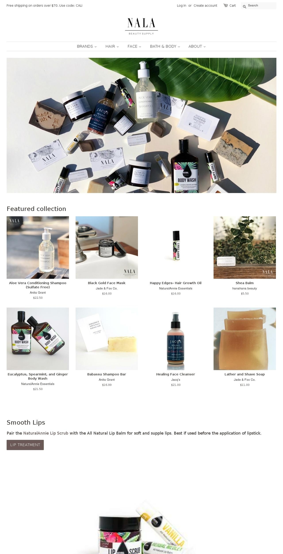 nalabeauty.com shopify website screenshot
