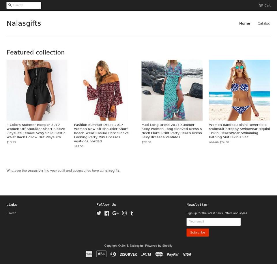 nalasgifts.com — Shopify storefront screenshot
