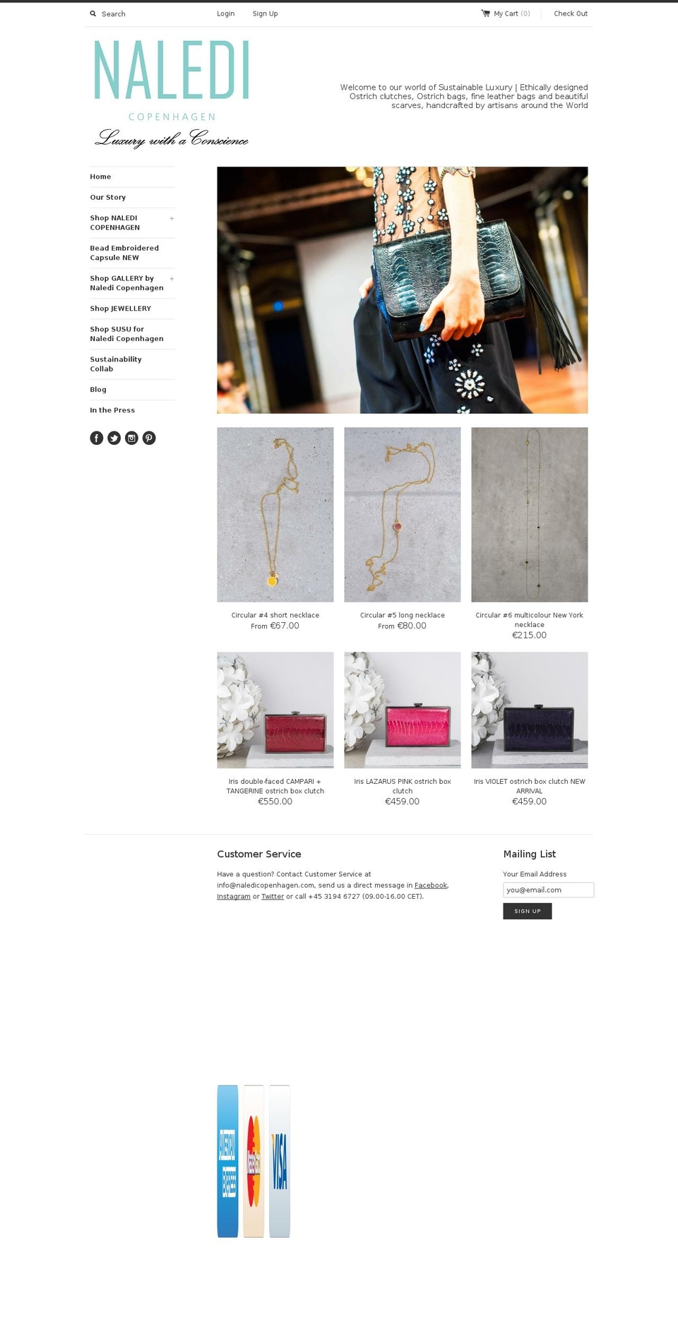 naledicopenhagen.com shopify website screenshot