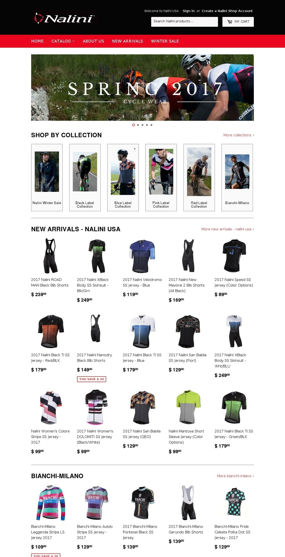 nalini-usa.com shopify website screenshot