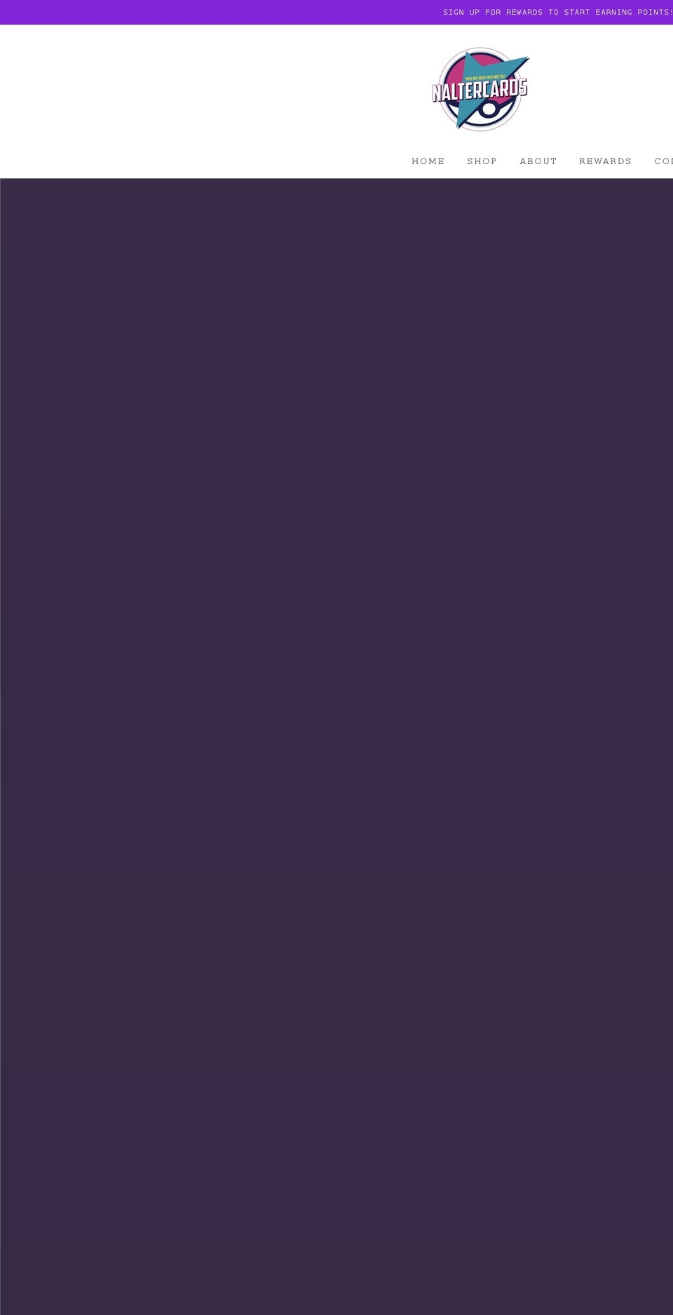 naltercards.com shopify website screenshot