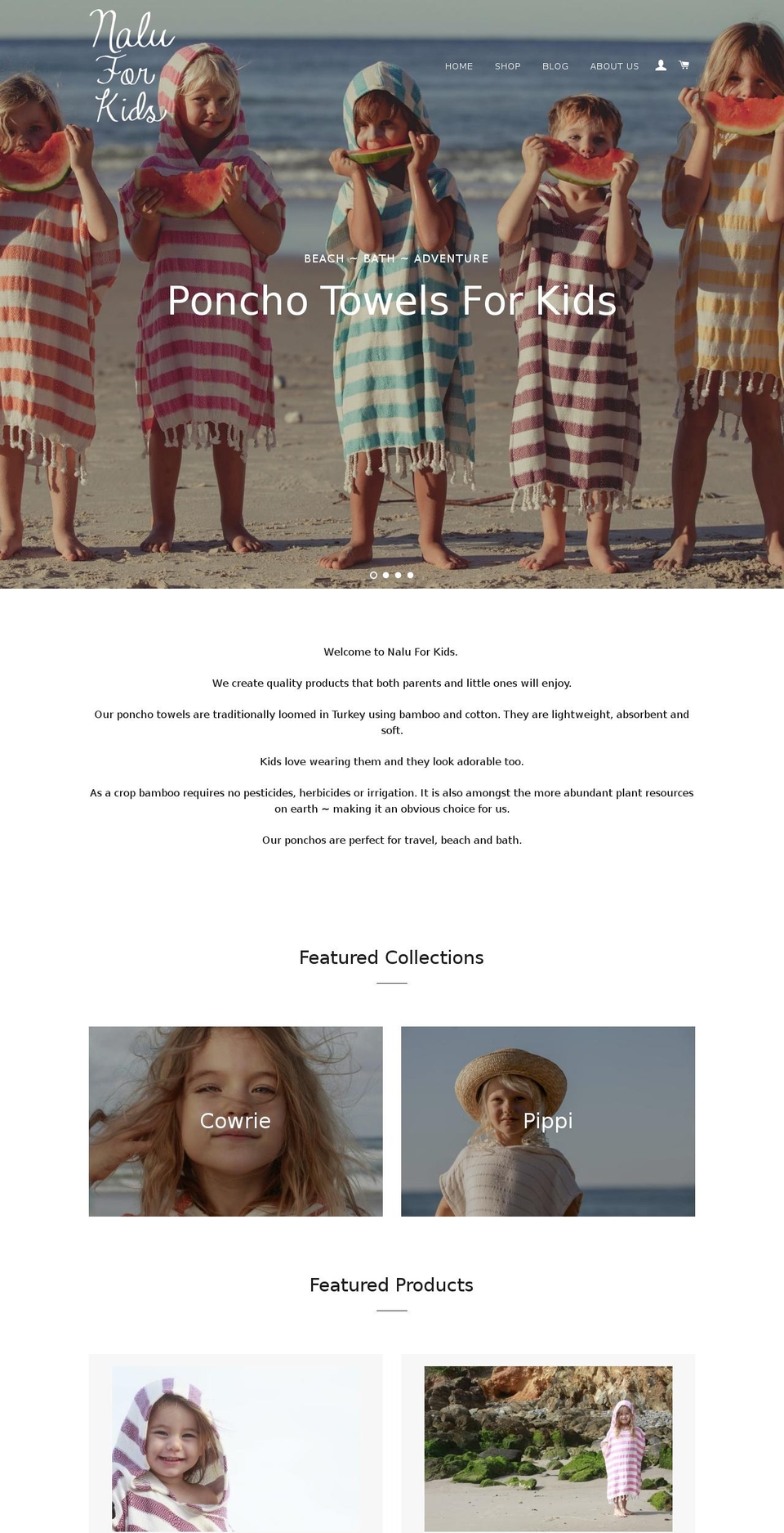 naluforkids.com.au shopify website screenshot