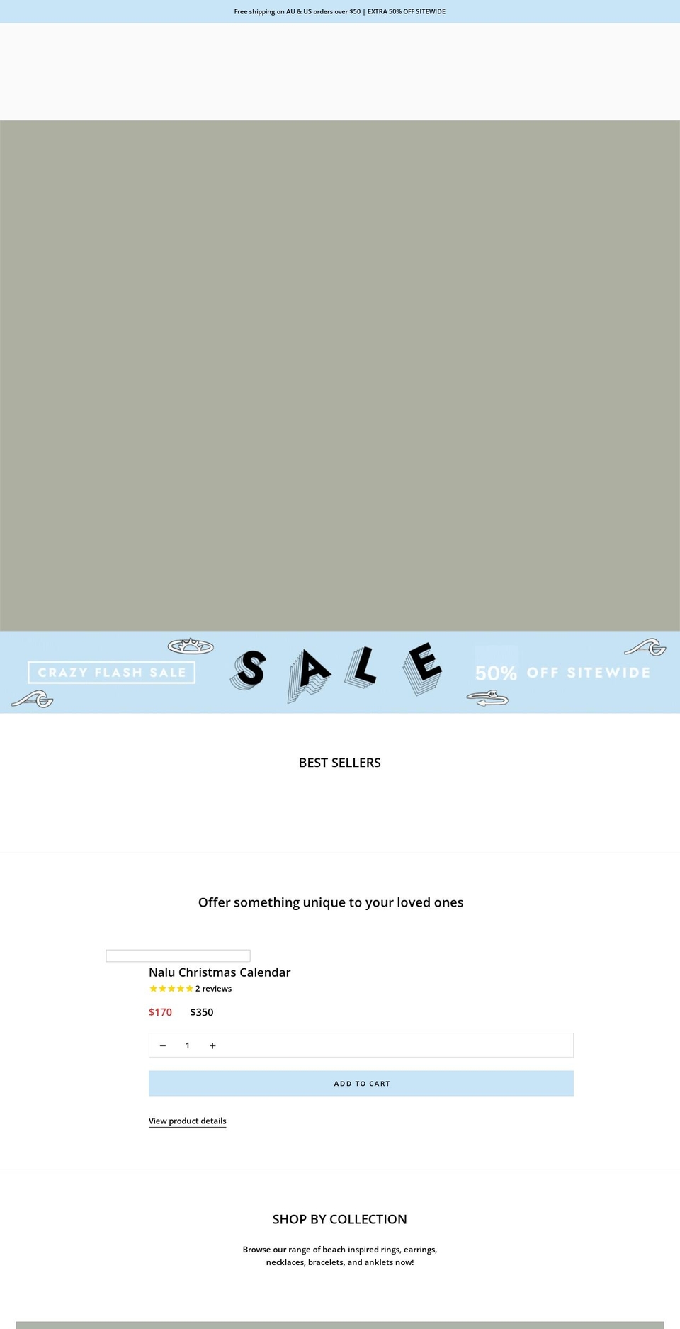 nalujewels.com — Shopify storefront screenshot
