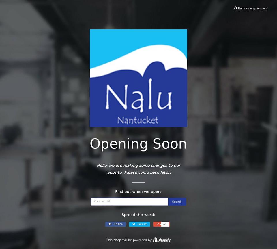 nalunantucket.com — Shopify storefront screenshot
