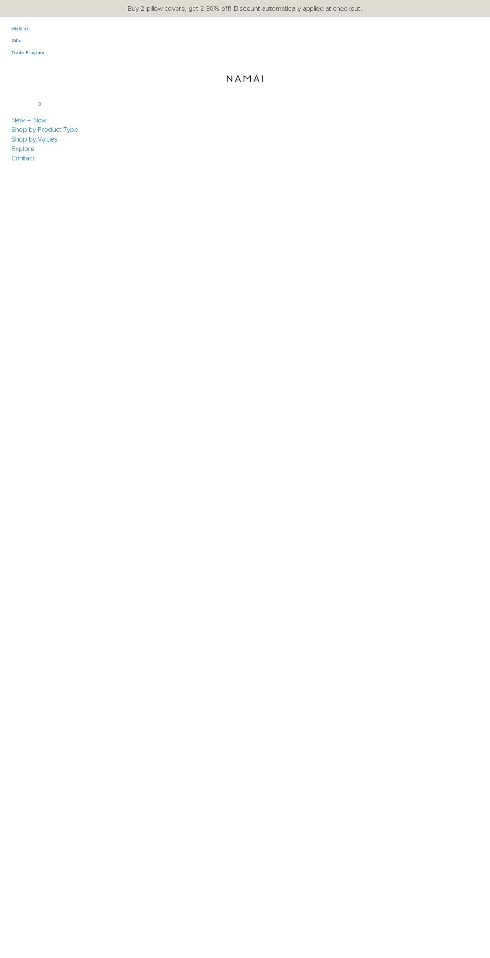 namaihome.com shopify website screenshot