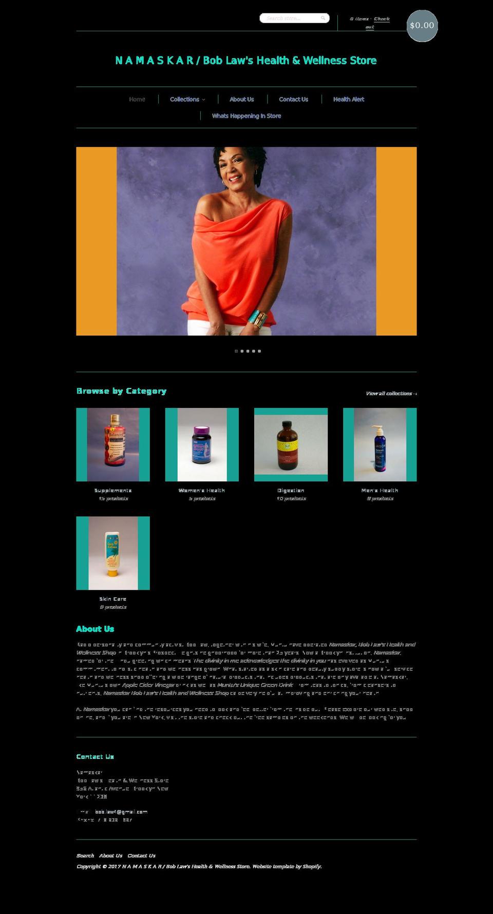 namaskarinc.com shopify website screenshot