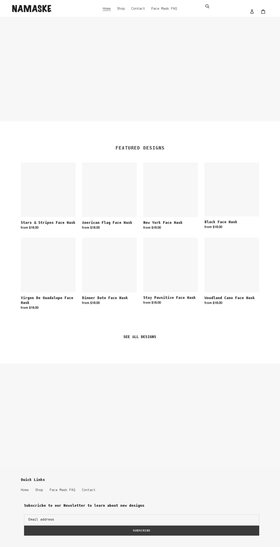 namaske.com shopify website screenshot