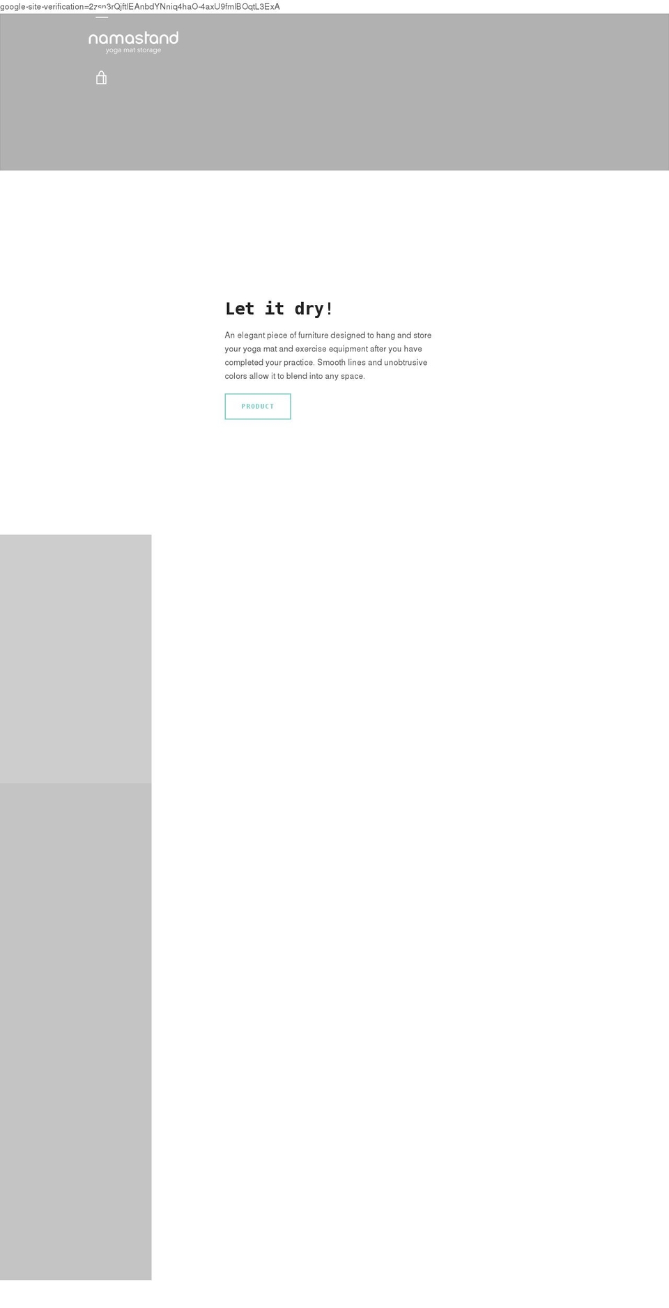 namastand.com shopify website screenshot