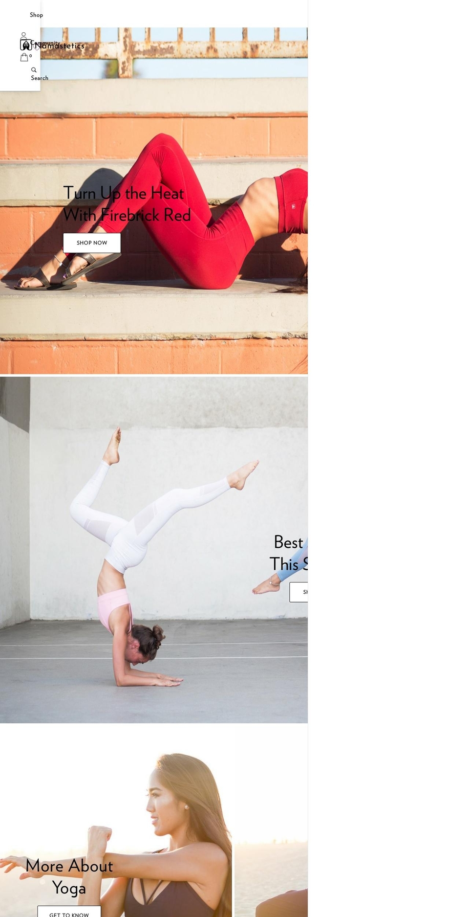 namastetics.com shopify website screenshot