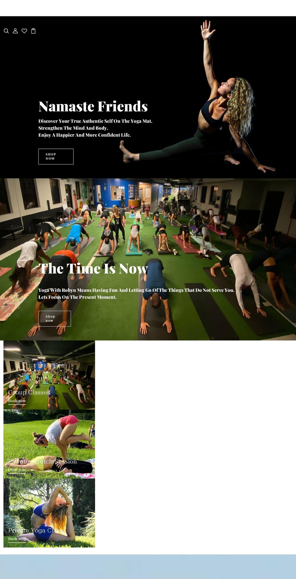 namastewithrobyn.com shopify website screenshot