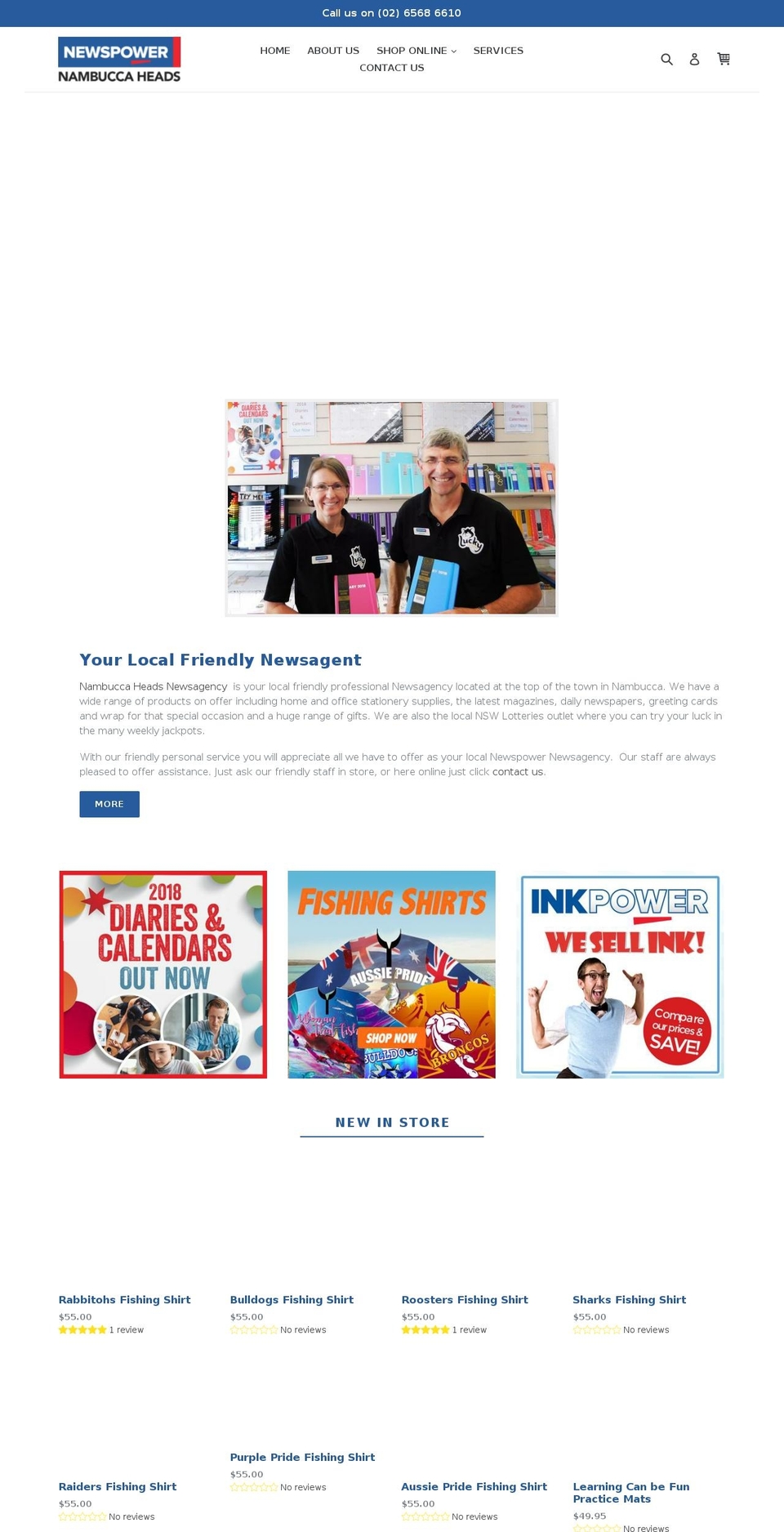 NEWSPOWER MAIN Shopify theme site example nambuccaheadsnewsagency.com