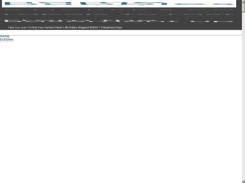 namebubbles.com shopify website screenshot