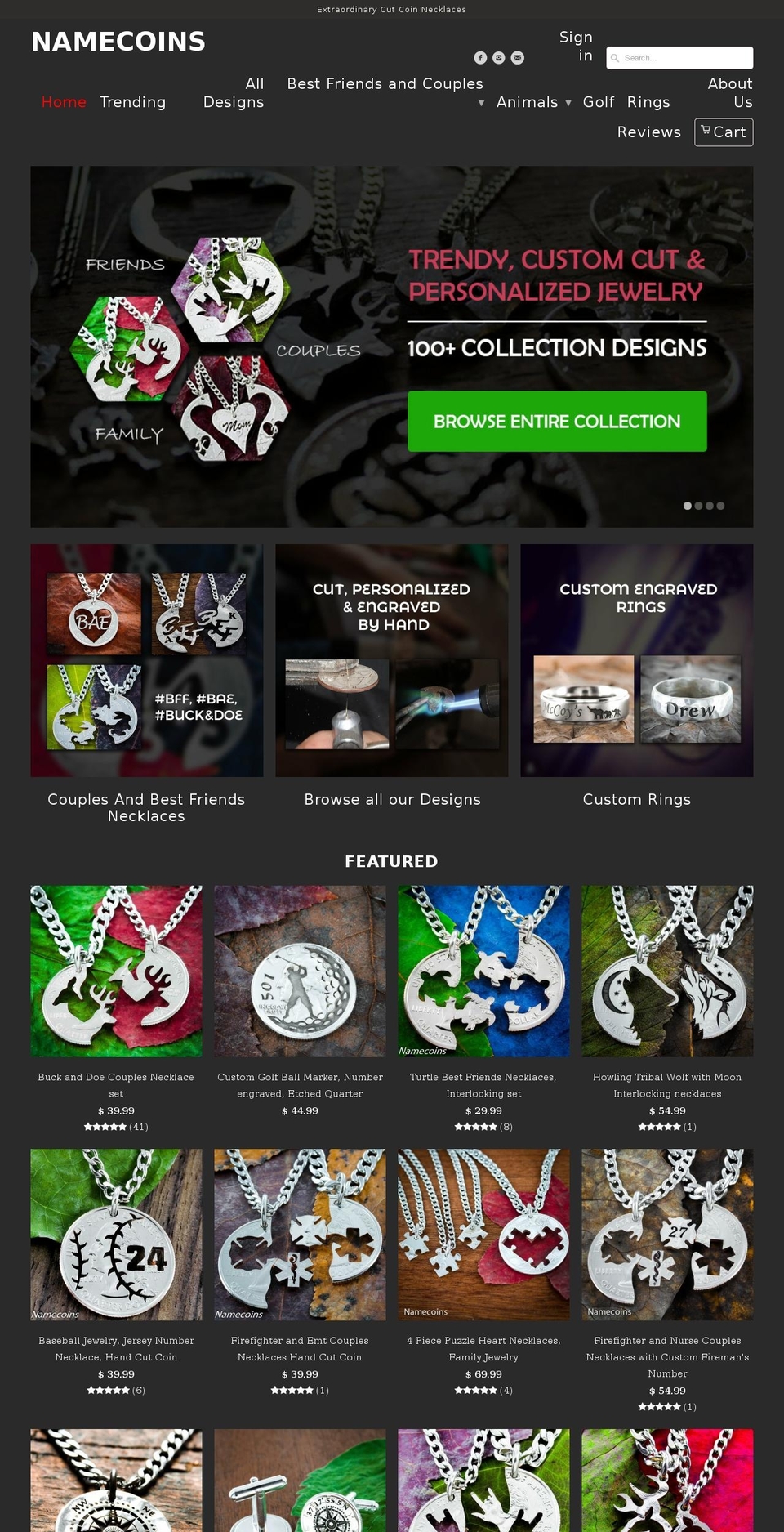 namecoins.com shopify website screenshot