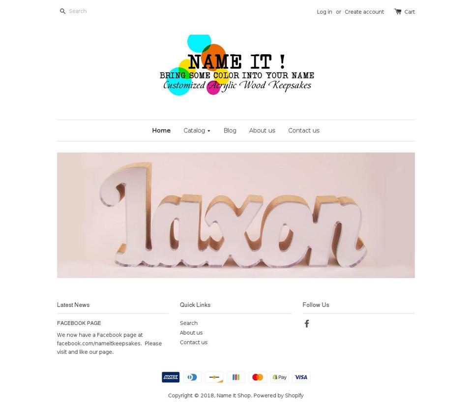 nameitshop.com shopify website screenshot