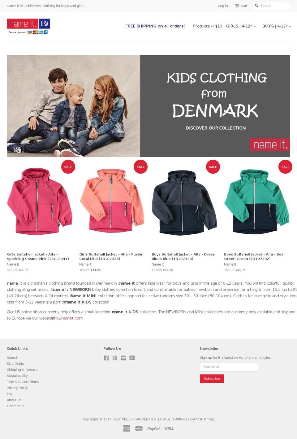 nameitusa.com shopify website screenshot