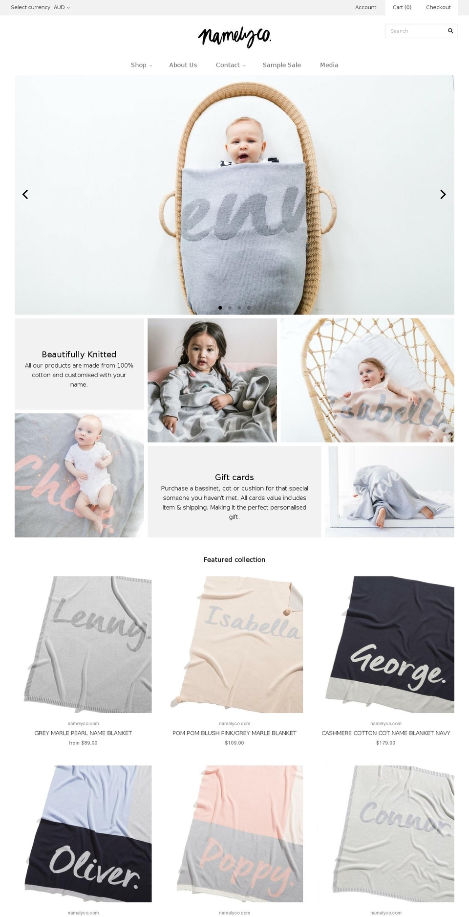 namelyco.com — Shopify storefront screenshot