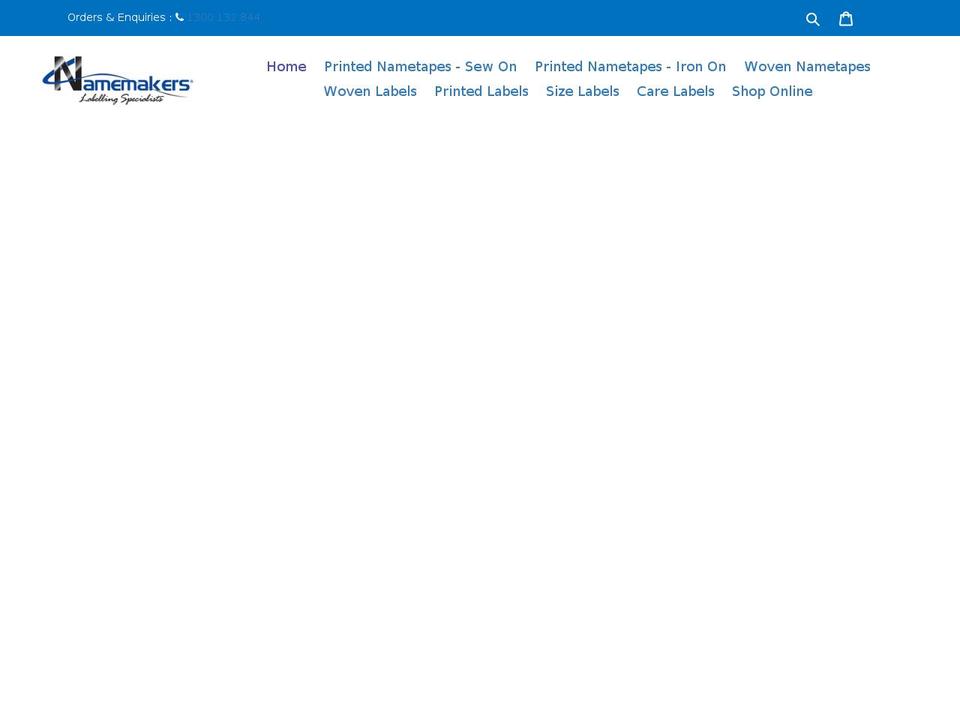 namemakers.com.au shopify website screenshot