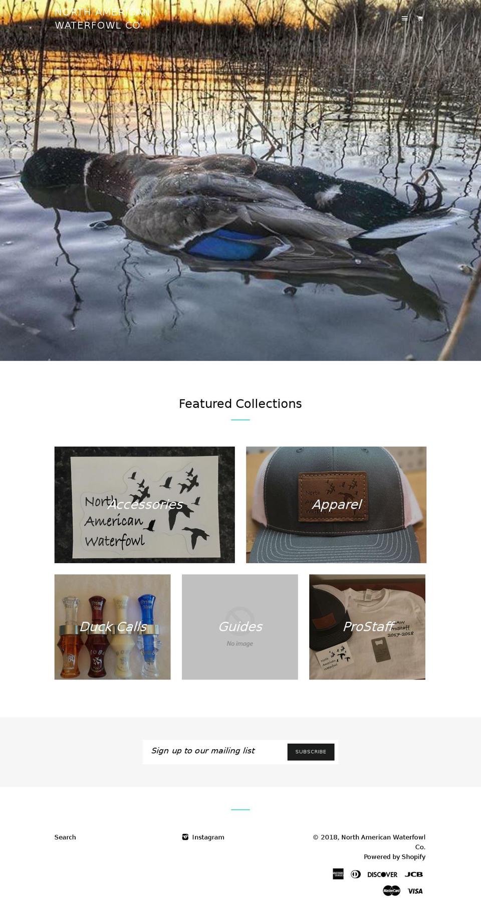 namericanwaterfowl.com — Shopify storefront screenshot