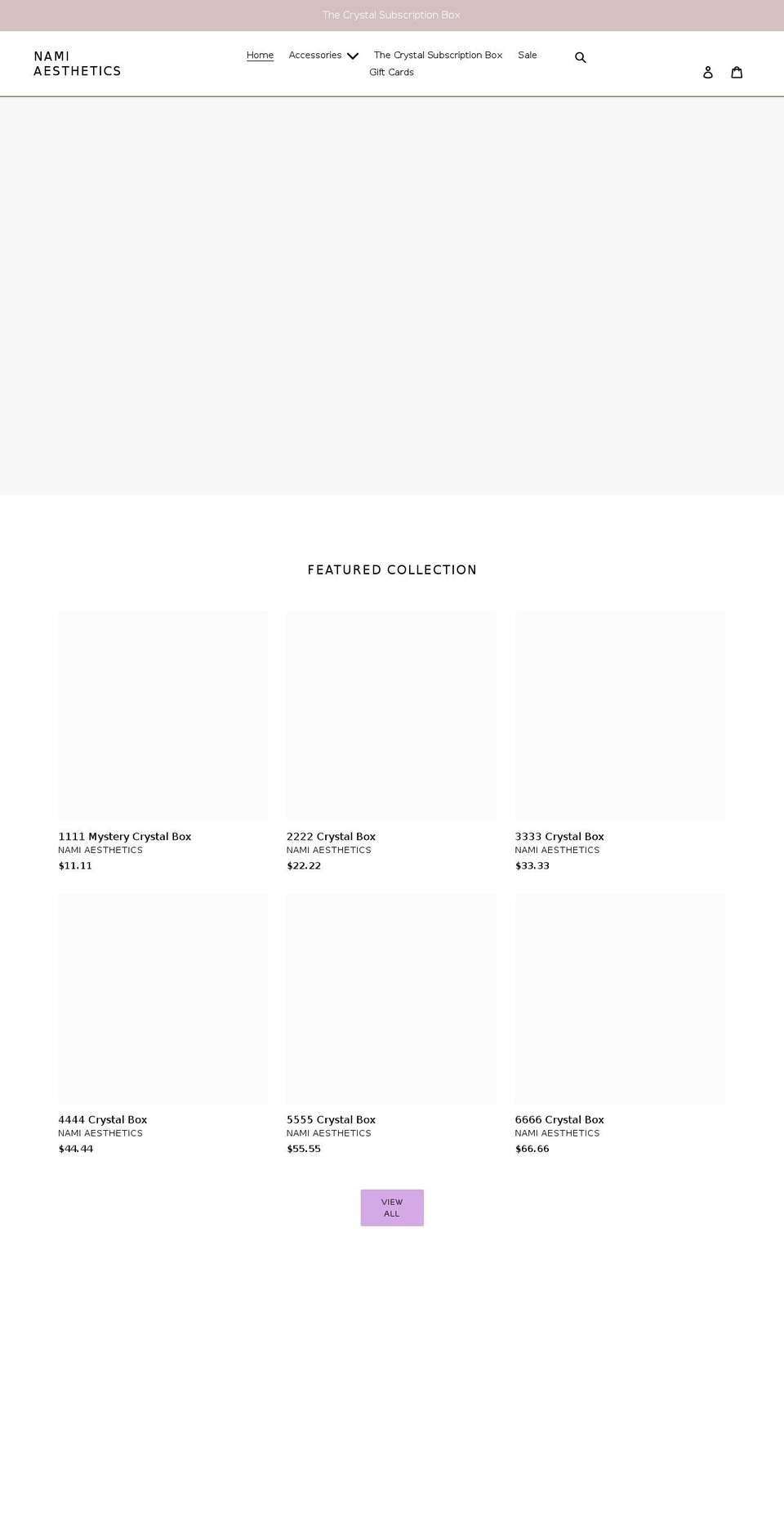 namiaesthetics.com shopify website screenshot