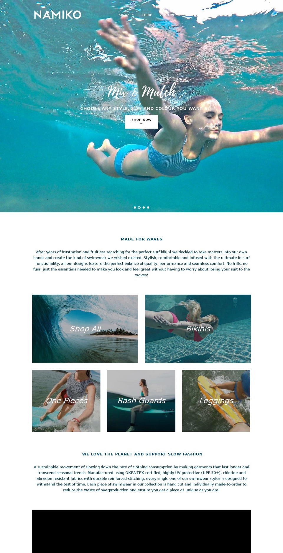 namikosurf.com — Shopify storefront screenshot