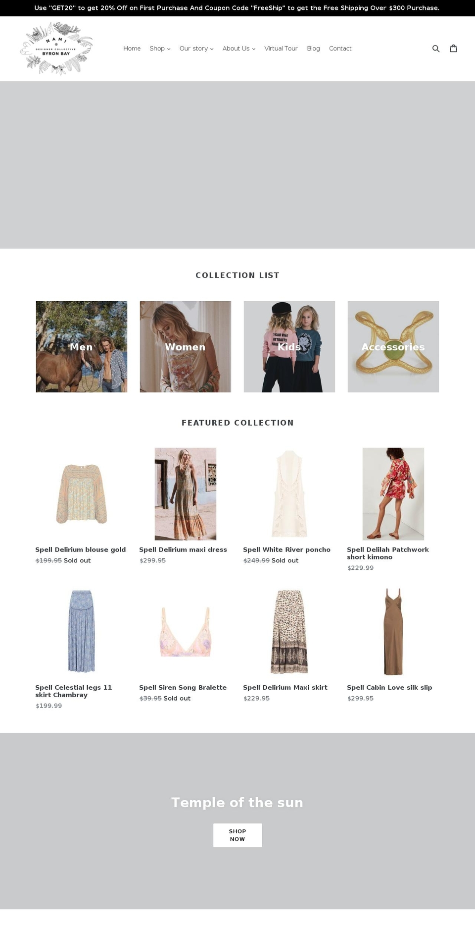 namionline.com — Shopify storefront screenshot