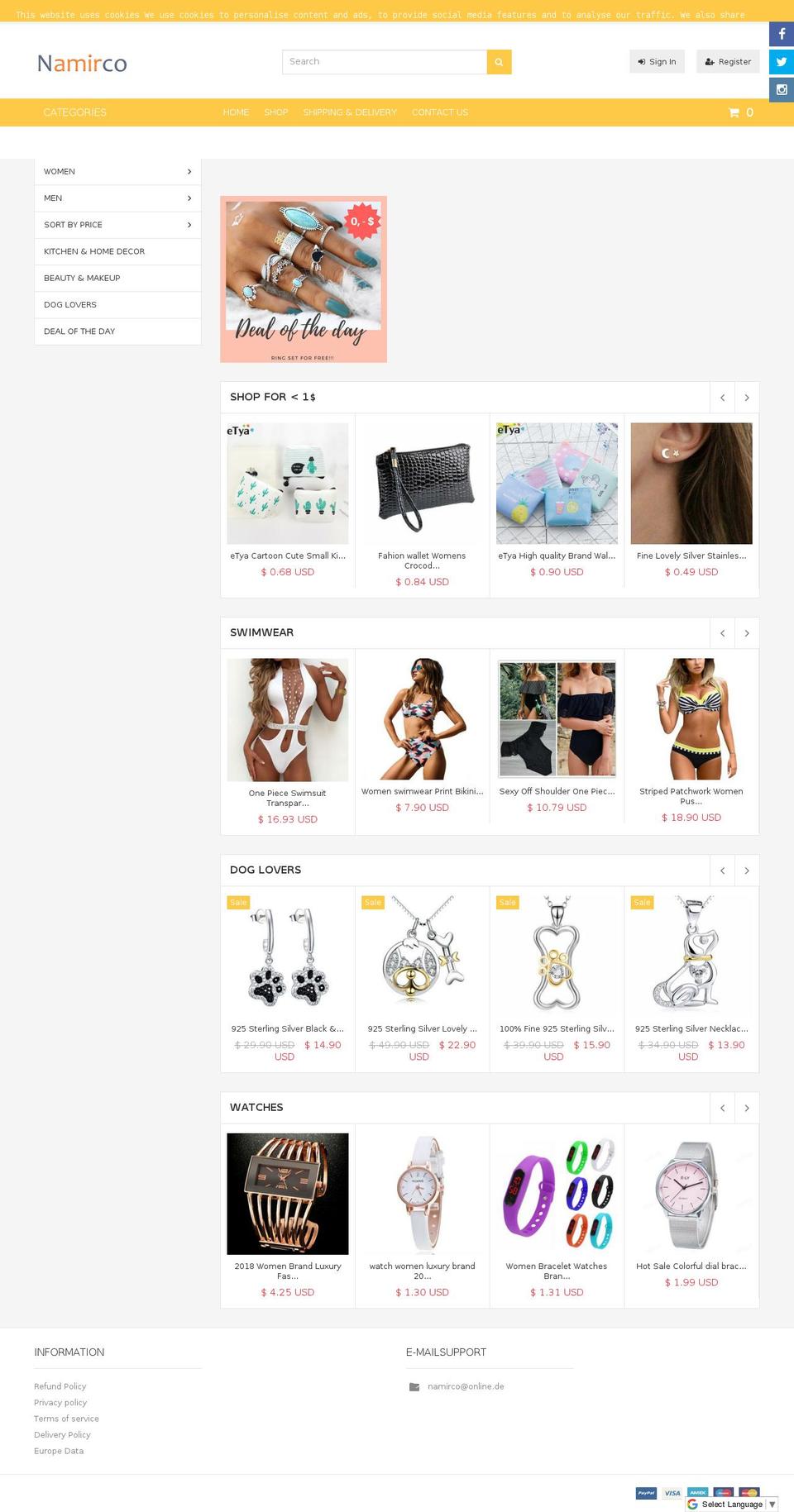 megashop-v1-1 Shopify theme site example namirco.com