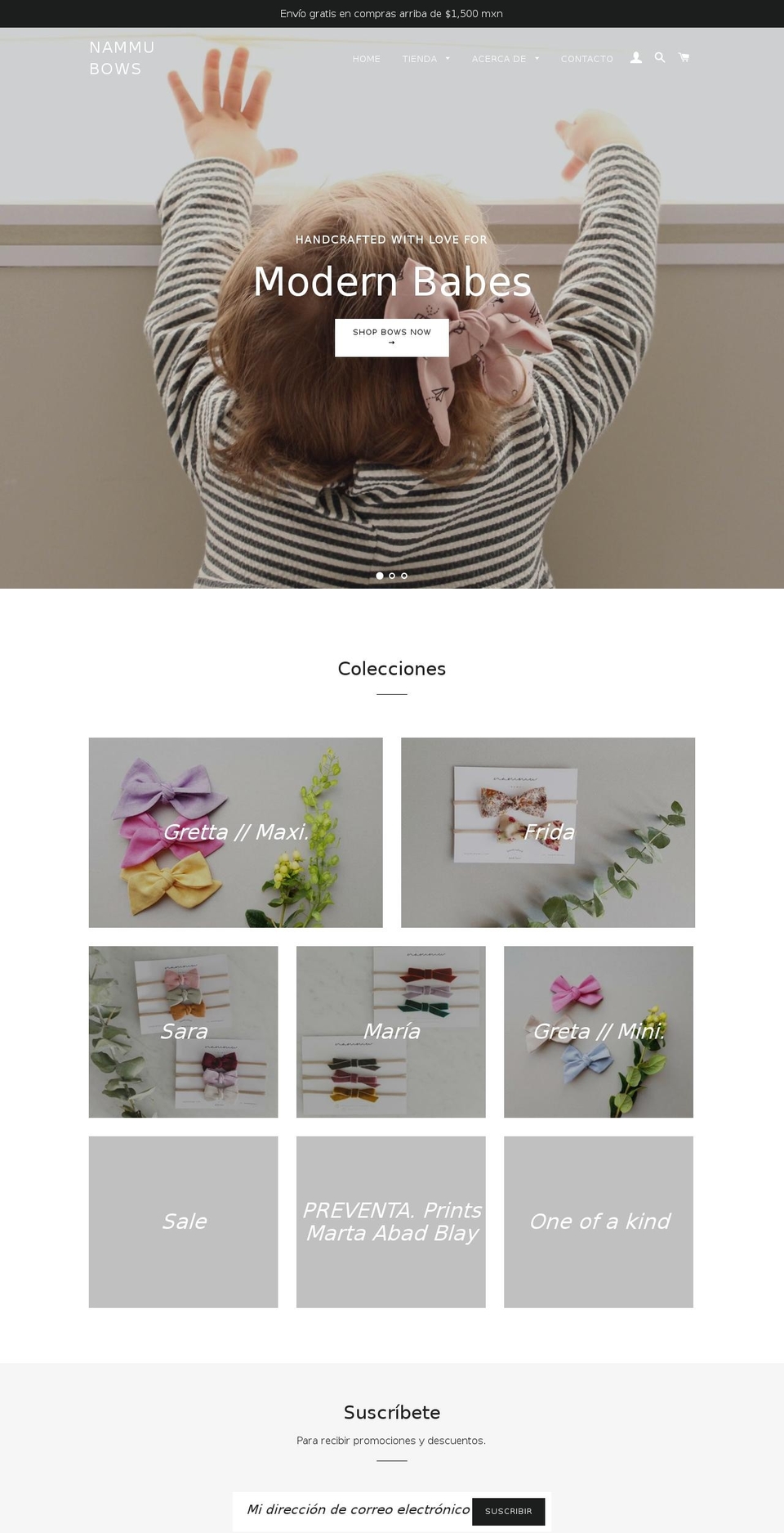 nammubows.com — Shopify storefront screenshot